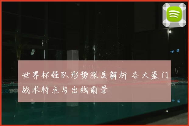 世界杯强队形势深度解析 各大豪门战术特点与出线前景